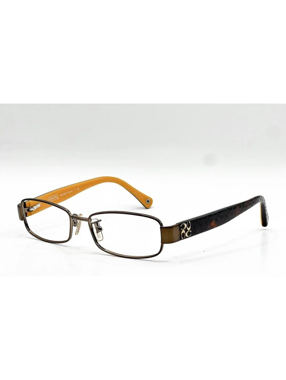 Coach HC 5001 9023 Dark Brown Rectangle Authentic Eyeglass Frames 48-16-135